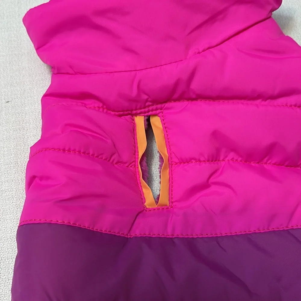 Boots & Barkley Dog Quilted Puffer Jacket Size XS Pink & Purple Colorblock 10 LB